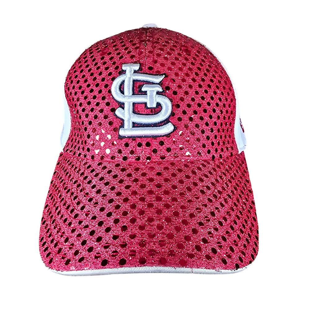 New Era St. Louis Cardinals Women's Sequin Hook &Loop Closure Genuine MLB Cap